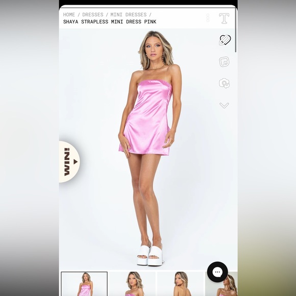 Princess Polly Shaya Mini dress size 0 in pink worn once. - Picture 1 of 2